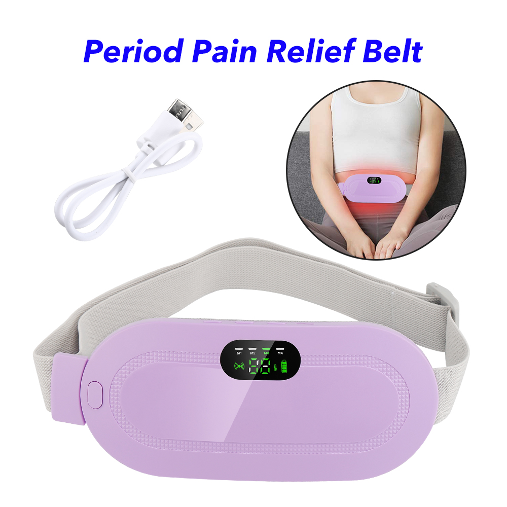 Heating Pads Menstrual Cramps Menstrual Heating Pad Period Pain Relief Wrap Belt(Purple)