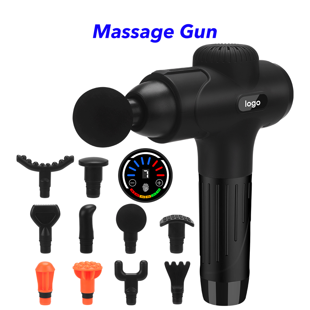 2800RPM New Gun Massager Professional Vibrators 10 Heads Pain Relief Handheld Sports Muscle Massage Gun with LCD