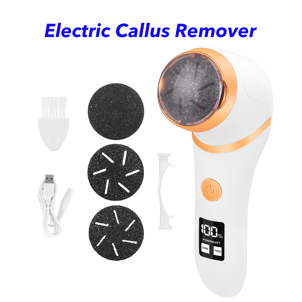 Portable Pedicure Tools Rechargeable Electric Foot File Professional Scrubber Callus Remover with Vacuum