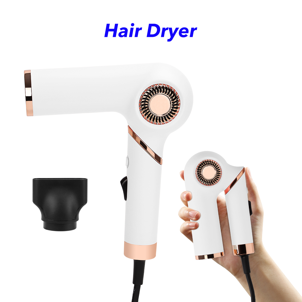 Foldable High Speed Hairdryer 1400W Private Label Electric Professional Salon 110000 Rpm Hair Dryer (White)