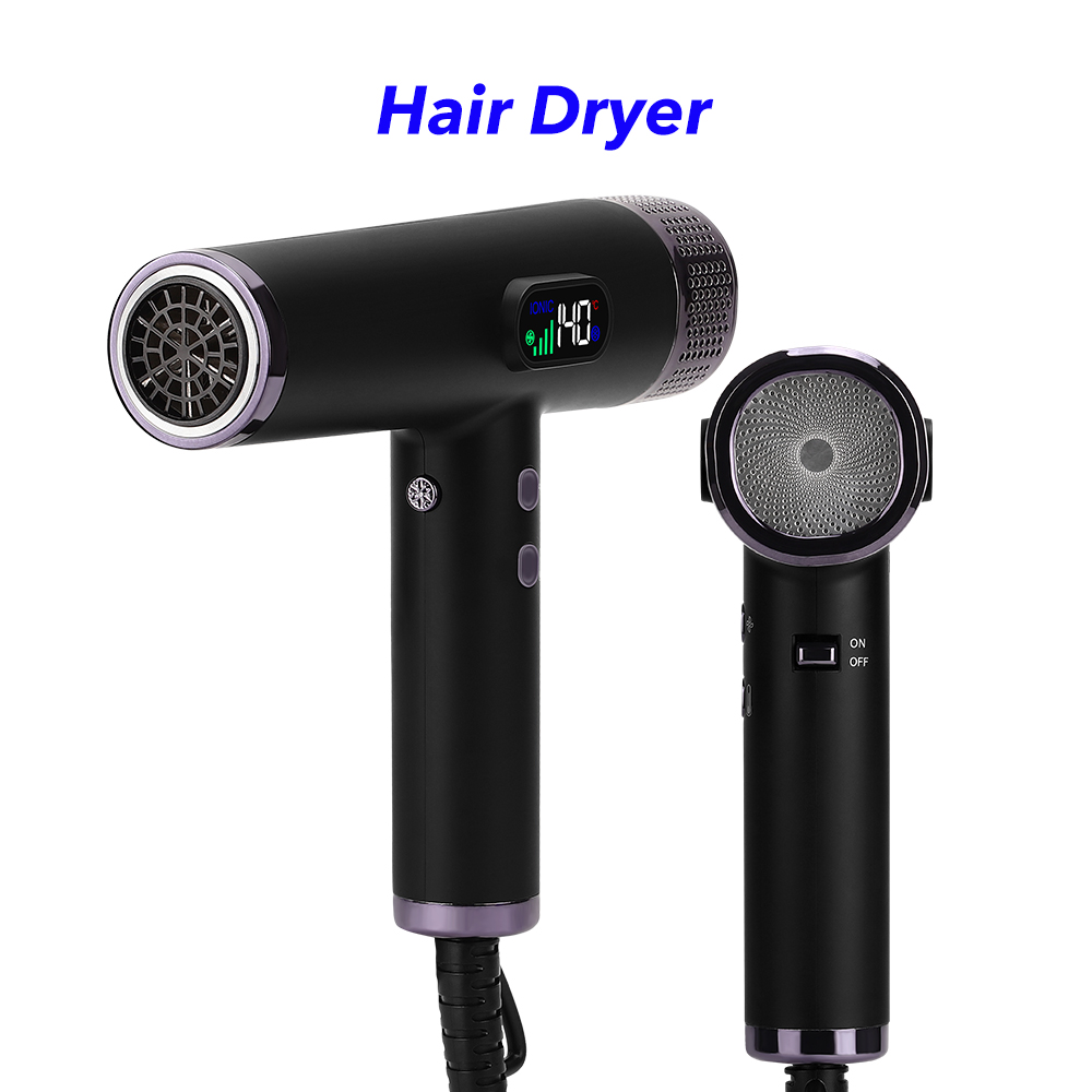 Electric Blow Dryer Multiple Temperature Setting Hairdryer 1400W Private Label Professional Salon 110000 Rpm Hair Dryer