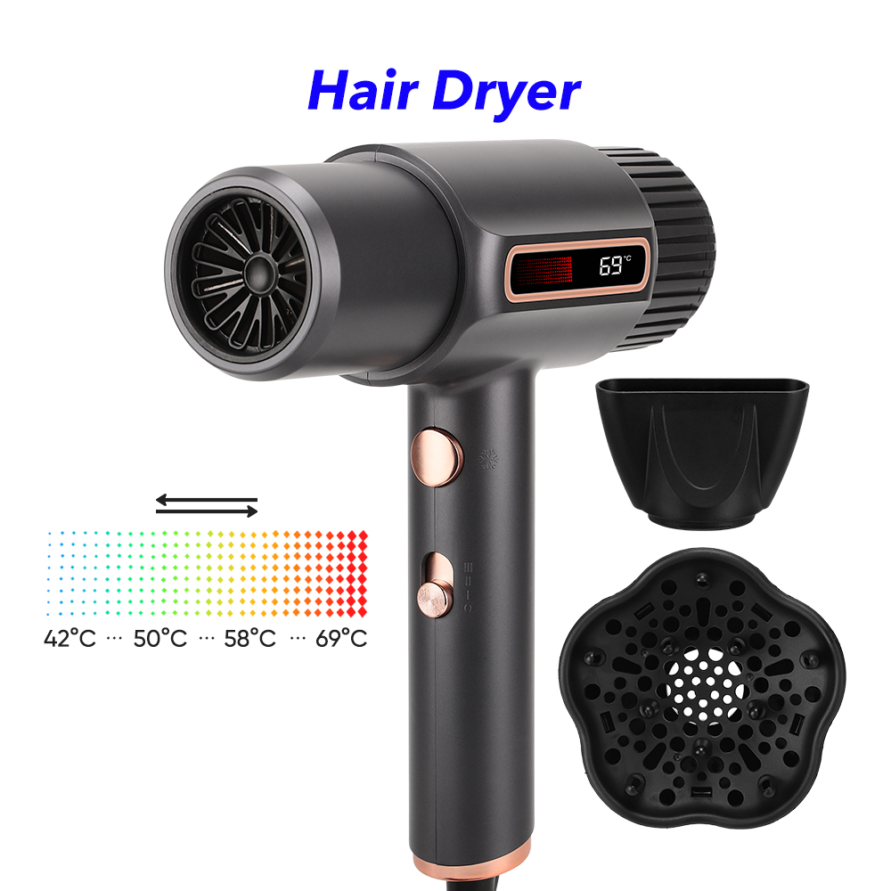 New Arrival High Speed Hairdryer Blow Dryer With LCD Hairdryer Professional Salon 1500W Hair Dryer