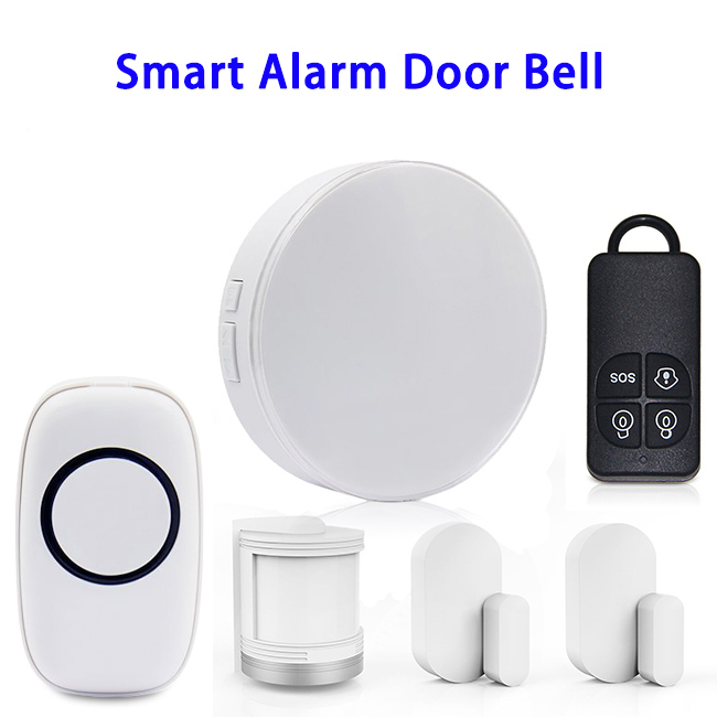 Wireless Smart Home Security Alarm System Compatible with Alexa (White)