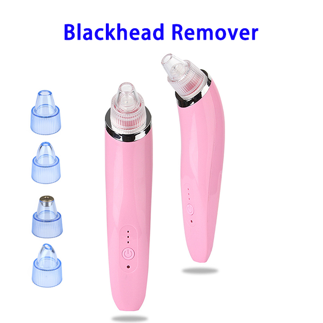Professional Facial USB Rechargeable Blackhead Remover Pore Vacuum Cleaner (Pink)