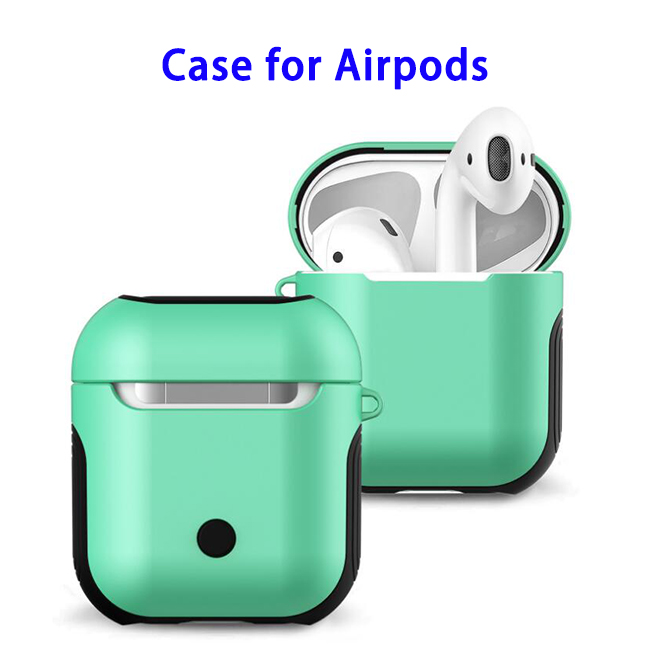 New Trending 2 in 1 TPU+PC Case for AirPods Headphone (Green) 