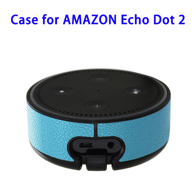 Wall Mount Stand Guard Holder for Amazon Echo Dot 2nd (Blue)