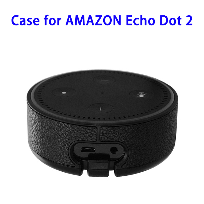 Wall Mount Stand Guard Holder for Amazon Echo Dot 2nd (Black)