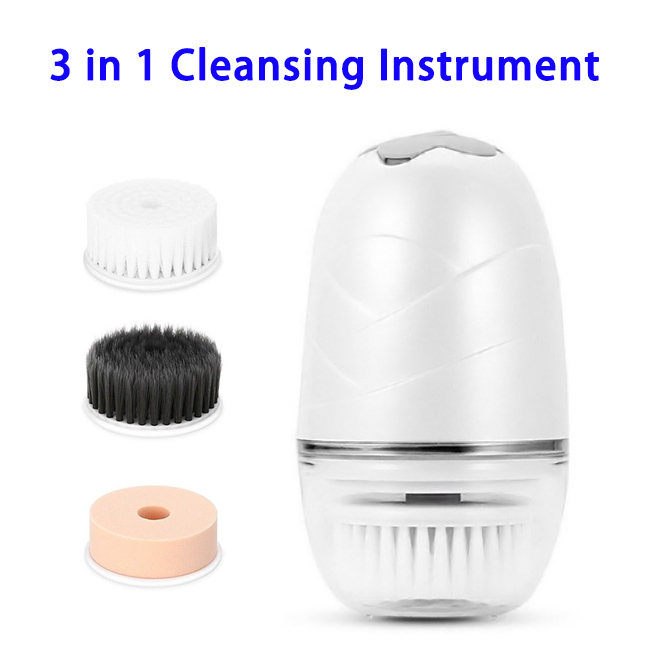 CE ROHS FCC FDA Approved 3 in 1 USB Electric Cleansing Machine (White)