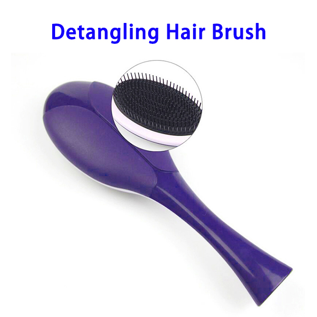 Professional ABS Detangling Hair Brush for Wet and Dry Hair (Purple)