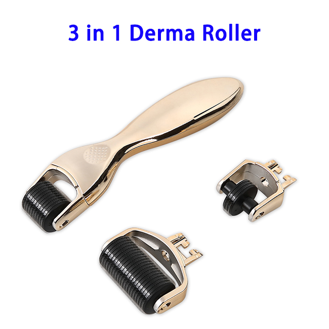 CE ISO Approved 3 in 1 Derma Roller 0.25mm Microneedling Skin Care Kit 