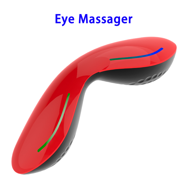 Relieves Dark Circles and Puffiness Eye Battery Powered Vibration Eyes Massager (Red)