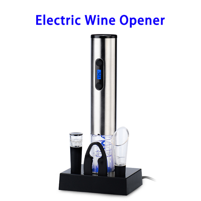 Portable Automatic Bottle Corkscrew Stainless Steel Electric Bottle Opener