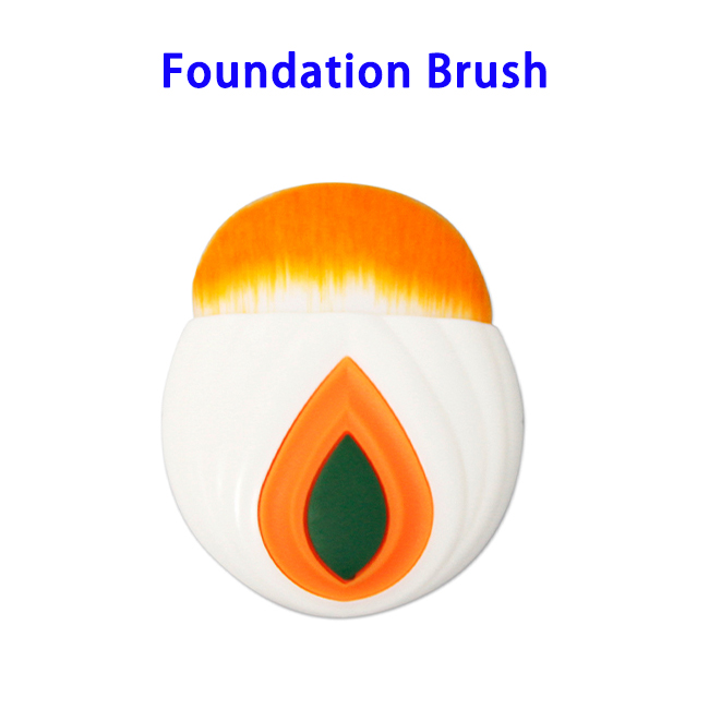 Patented Item Synthetic Hair Electroplated Handle Foundation Brush