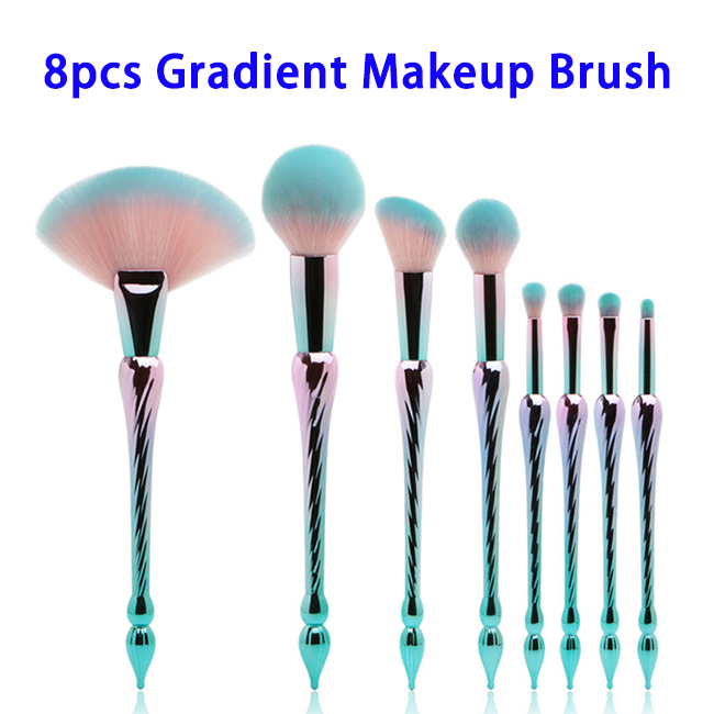Fashionable 8pcs Gradient Makeup Brush Set
