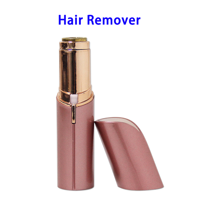 Battery Powered Mini Women's Painless Facial Hair Remover Tool (Rose Gold)