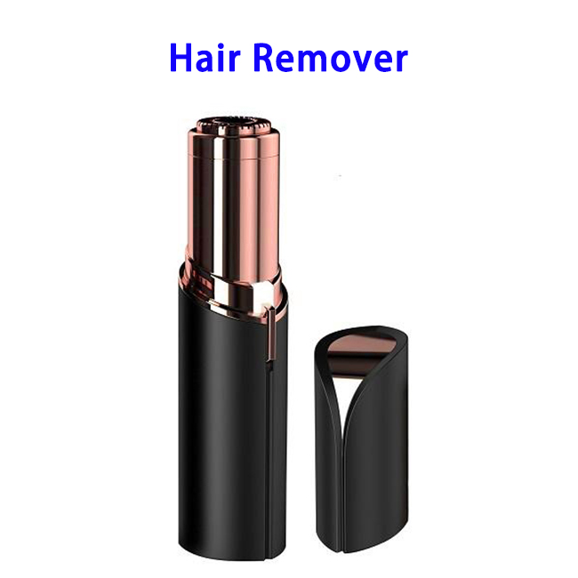 Battery Powered Mini Women's Painless Facial Hair Remover Tool (Black)