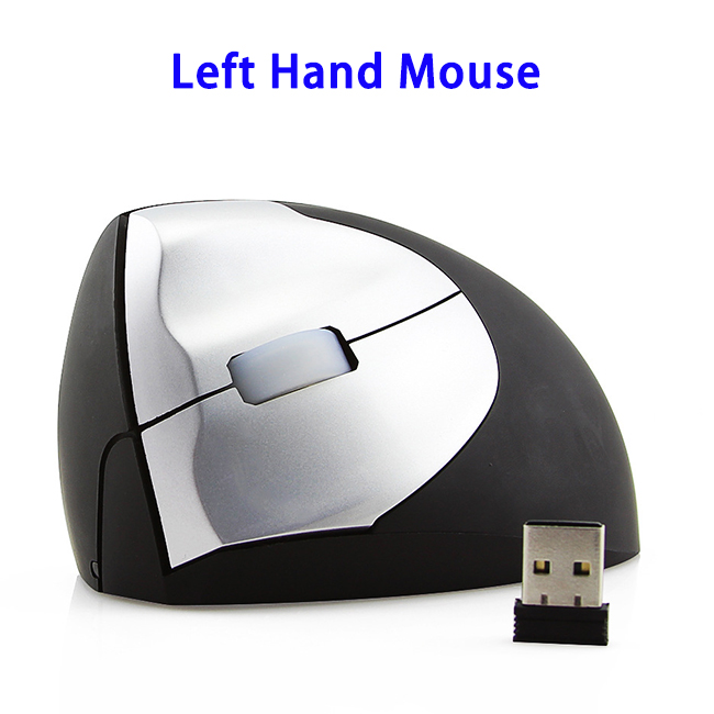  1000/1200/1600DPI Left Hand Ergonomic Vertical Gaming Wireless Mouse