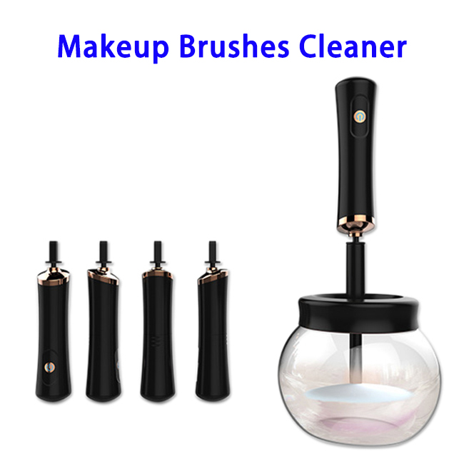 CE ROHS FCC Automatic Electric Makeup Brush Cleaner and Dryer Machine (Black)