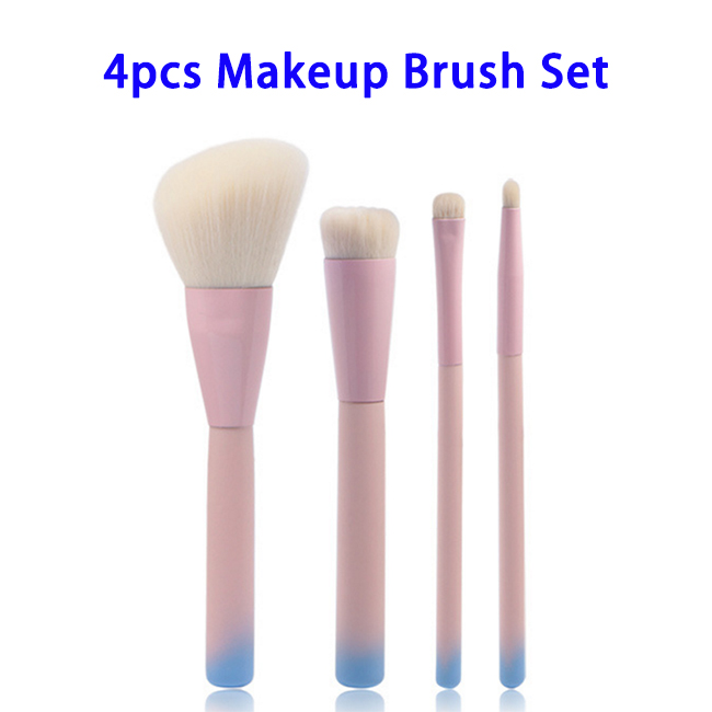 Fashionable Soft Synthetic Hair 4pcs Gradient Makeup Brush Set