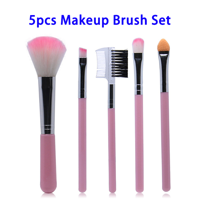 5pcs/set Mini Super Soft Synthetic Hair Makeup Brushes Set Cosmetics Kit