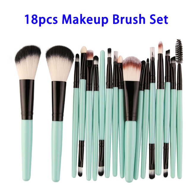 18pcs/set Soft Synthetic Hair Cosmetics Kits Makeup Brushes Set (Color 1)