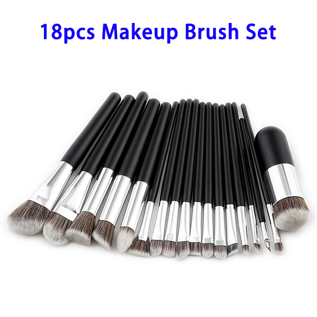 Portable Super Soft Premium Synthetic Hair with Wood Handle Makeup Brush Set