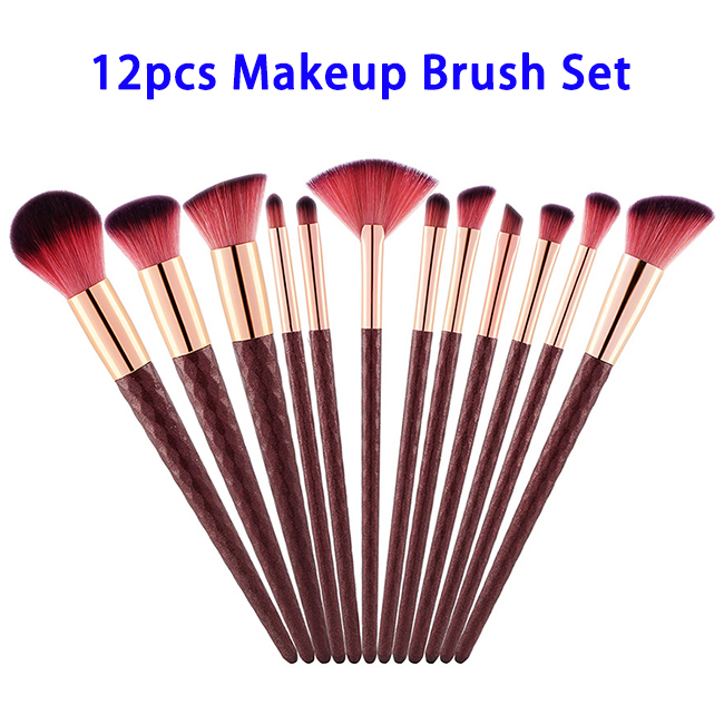 12pcs Super Soft Premium Synthetic Hair Makeup Brush Set