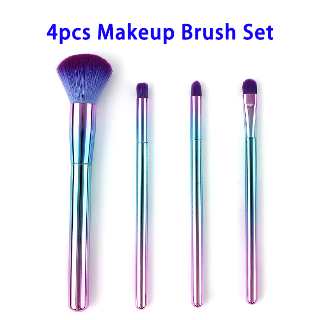 4pcs Portable Super Soft Premium Synthetic Hair Makeup Brushes Set
