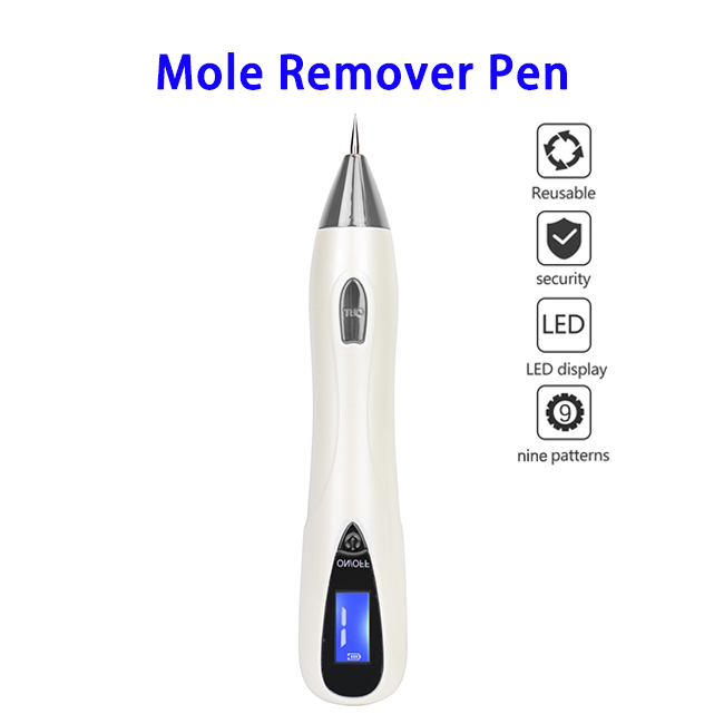 CE ROHS Approved USB Beauty Mole Removal Sweep Spot Pen LED Screen Mole Remover Pen (Silver)