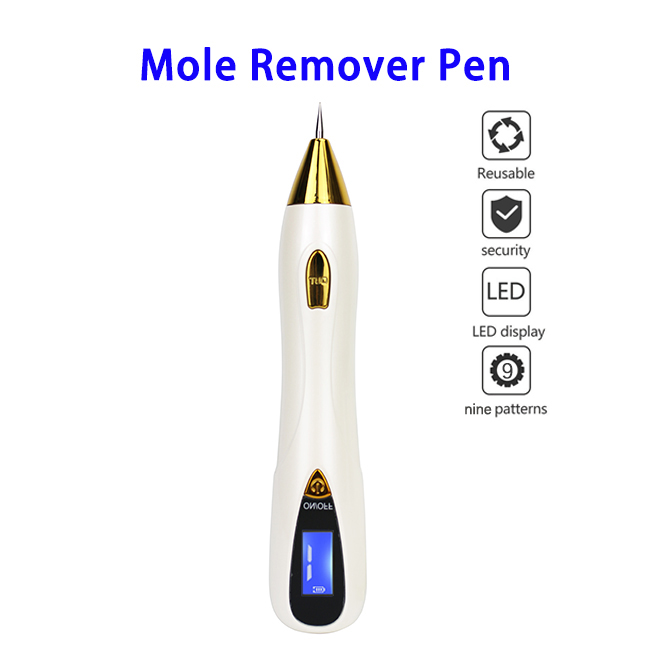 CE ROHS Approved USB Beauty Mole Removal Sweep Spot Pen LED Screen Mole Remover Pen (Gold)