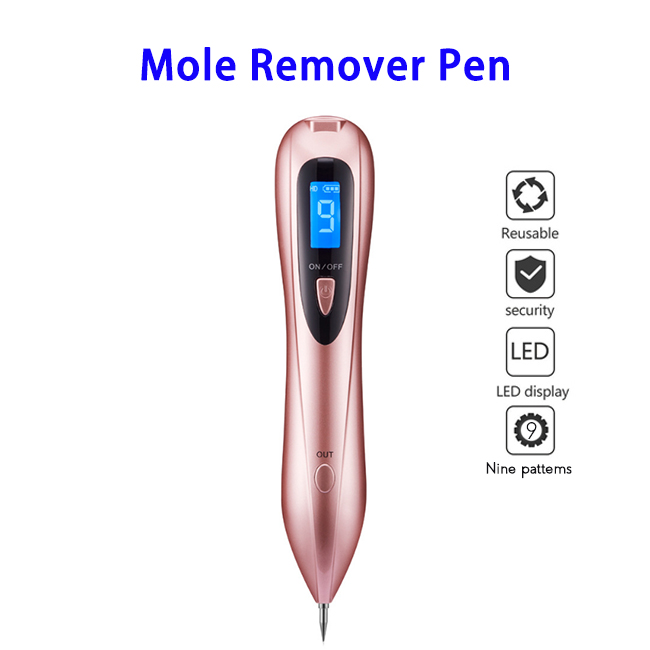 CE ROHS FCC Approved USB Rechargeable Tag Removal LCD Screen Mole Remover Pen (Rose Gold)