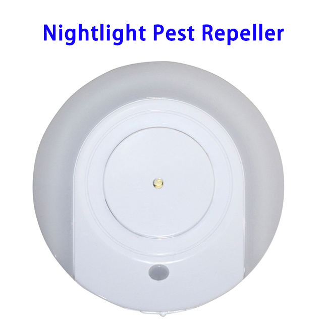 CE RoHS Approved 2 in 1 Ultrasonic Pest Repeller Electronic Indoor Plug In Repellent with LED Night Light