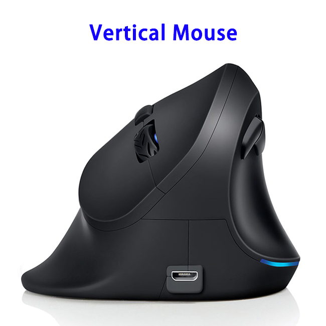 800/1200/1600 DPI Right Hand USB Rechargeable Wireless Vertical Mouse