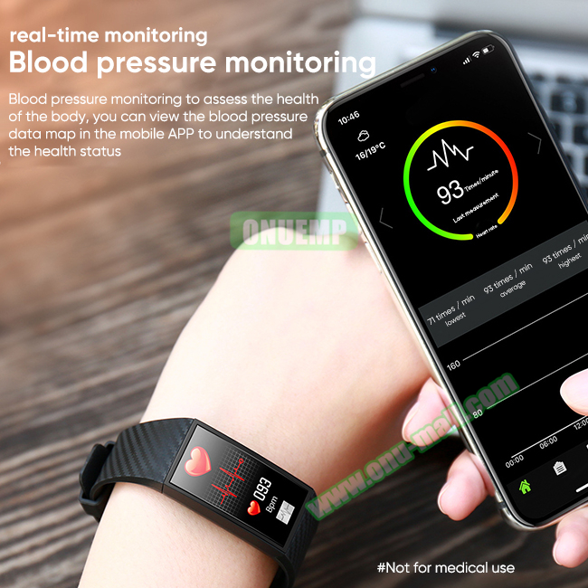 CE ROHS FCC ID Patented Approved IP68 HR Fitness Tracker ...