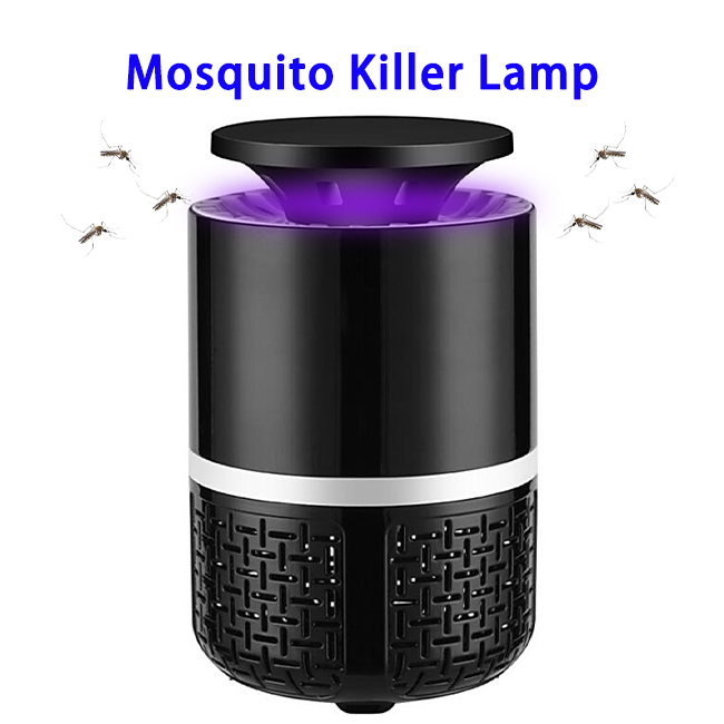 USB Powered Bionic Technology Blue Light Mosquitos Trap Ultra-quiet Mosquito Killer Lamp (Black)