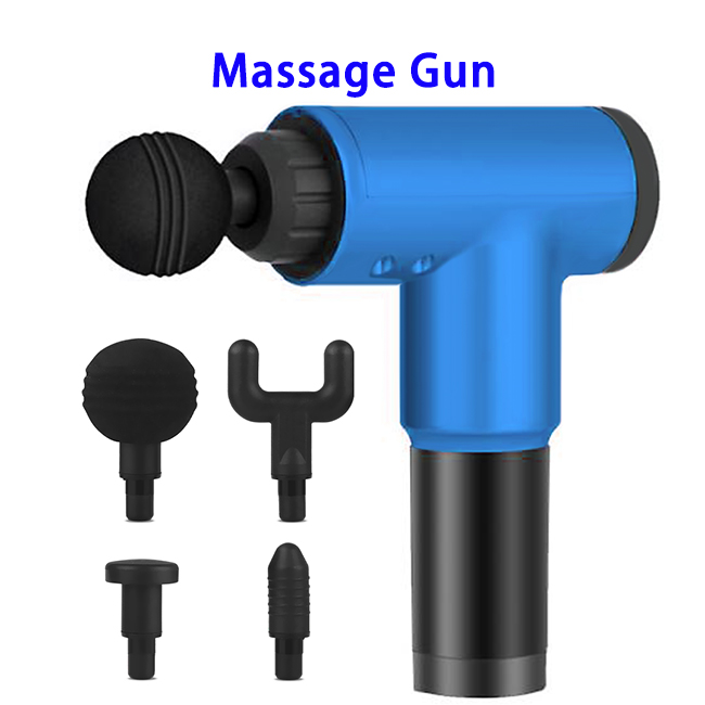 Professional Rechargeable Deep Tissue 6 Speeds Electric Device Muscle Massage Gun(Blue)