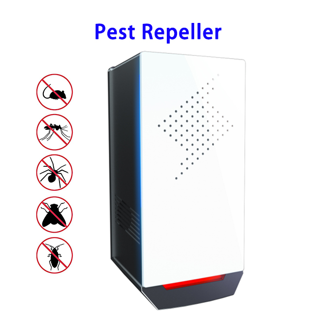 Advanced Touch Screen Mosquito Repellent Pest Control Ultrasonic Pest Repeller Plug in(White)