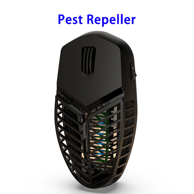 Mosquito Killer Lamp Repellent Pest Control Ultrasonic Pest Repeller Plug in Bug Zapper (Black)