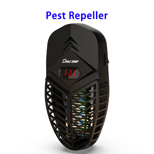 2 in 1 Indoor Electric LCD Bug Zapper Insect Mosquito Killer Trap Rat Cockroach Ultrasonic Pest Repellent(Black)