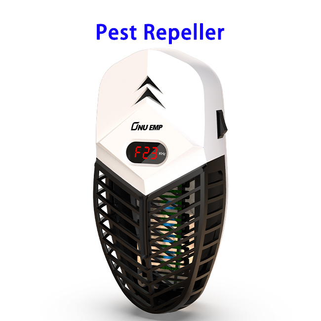 2 in 1 Indoor Electric LCD Bug Zapper Insect Mosquito Killer Trap Rat Cockroach Ultrasonic Pest Repellent(White)