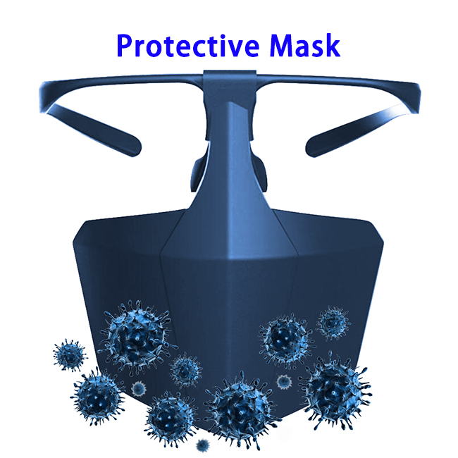 2020 Health Protective Mask Anti Pollution Free Breath Reusable Dust Face Mask (Blue)