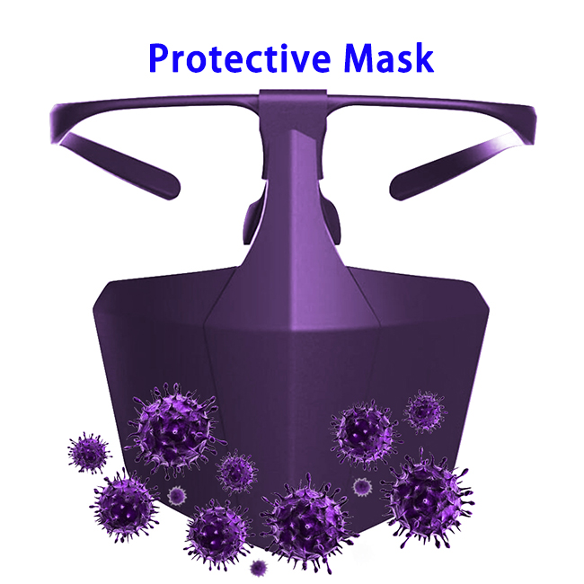 2020 Health Protective Mask Anti Pollution Free Breath Reusable Dust Face Mask (purple)