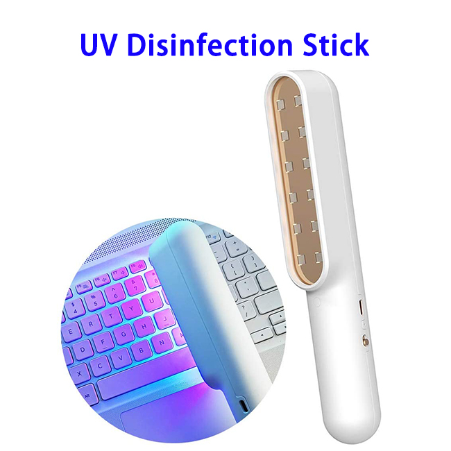 Light Handhold UV Disinfection Stick Remove Mites Ultraviolet Lamp Disinfection Rod (White)