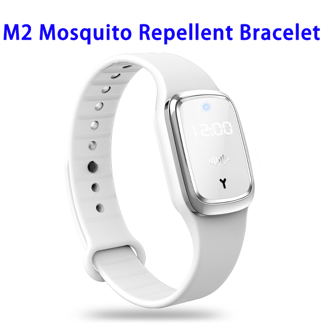 CE ROHS FCC Sonic Anti Mosquito Killer Time Display Ultrasonic Mosquito Repellent Bracelet (White)