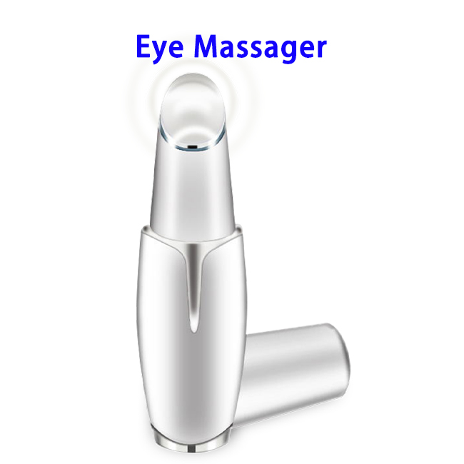 Skin Care Electric Facial Massager Stick Sonic Vibration Eye Care Massager (White)