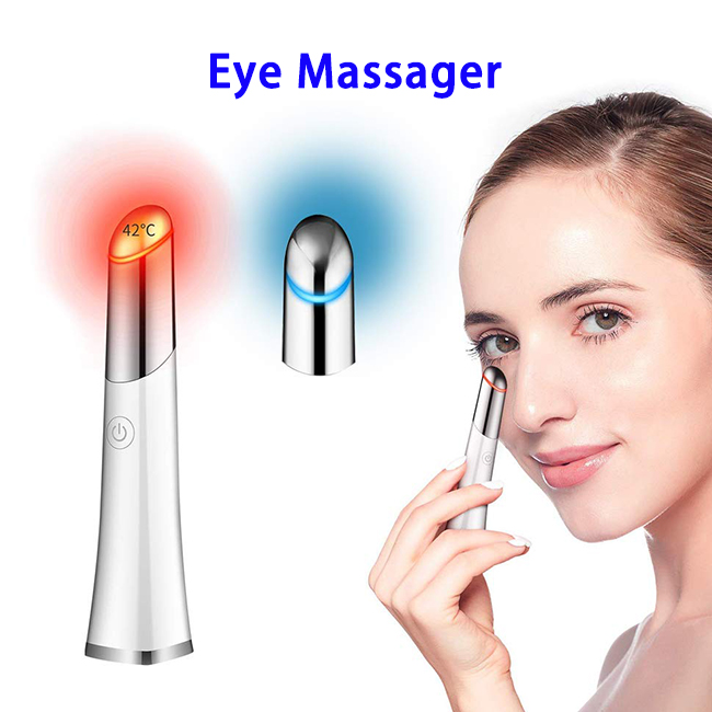 CE ROHS FCC Approved Light Therapy 42 Degree Heated Vibration Ionic Eyes Massager