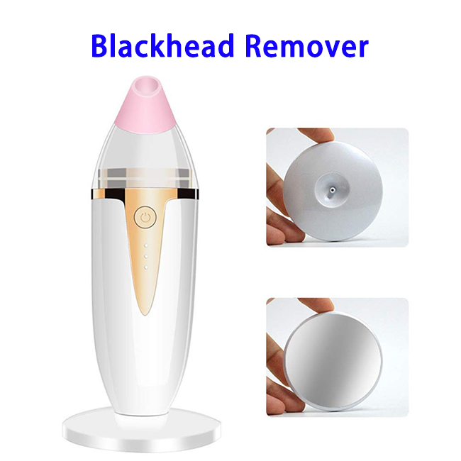 CE Approved Silicone Probes Blackhead Remover Vacuum With Mirror