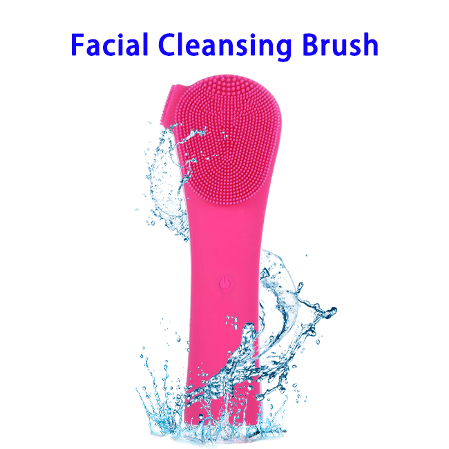 3 in 1 Electric Waterproof Sonic Facial Cleansing Brushes(Rose)