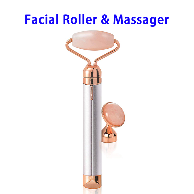 New Trending Contour Vibrating Facial Roller Massager Electric Jade Roller