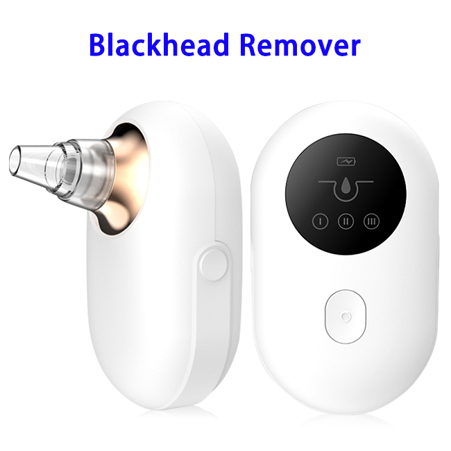 High Quality Mini Electric Blackhead Vacuum Remover with 5 Removable Probes(Gold)
